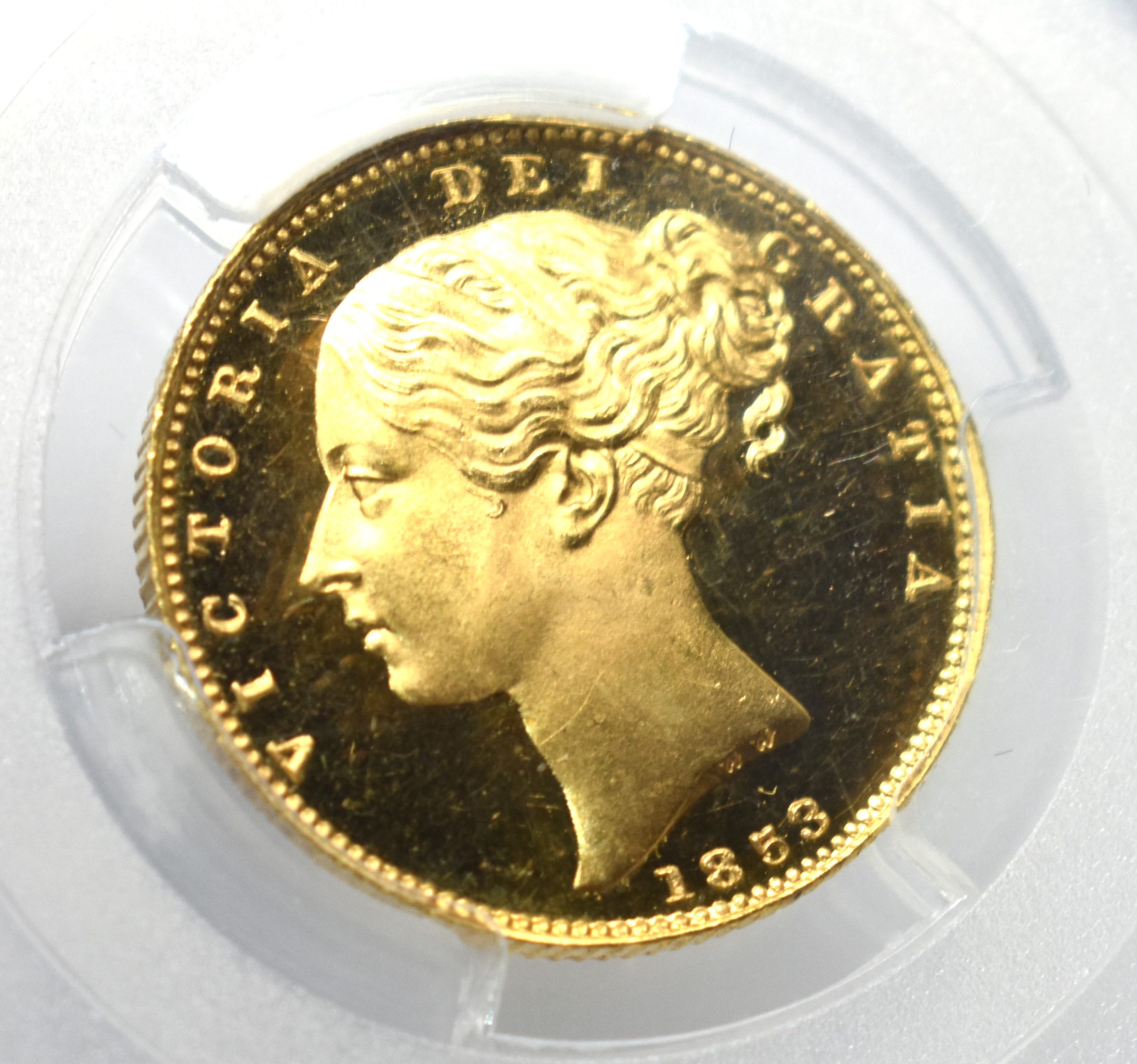 1853年 ヴィクトリア ソブリン金貨 PR65DCAM PCGS | ソブリンパートナーズ